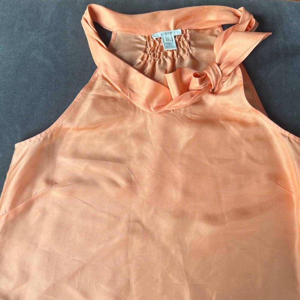 Jcrew Silk Peach Sleeveless Blouse. Size 2